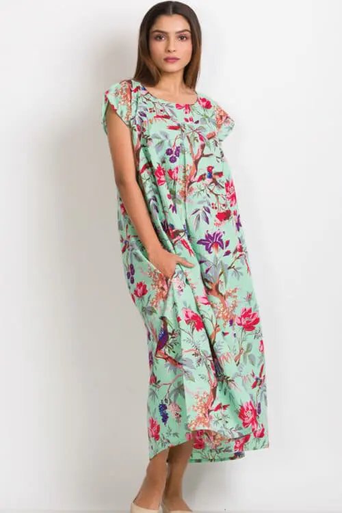Ishani Turquoise Caftan