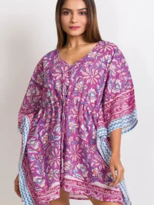 Purple Floral Caftan