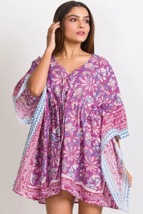 Purple Floral Caftan