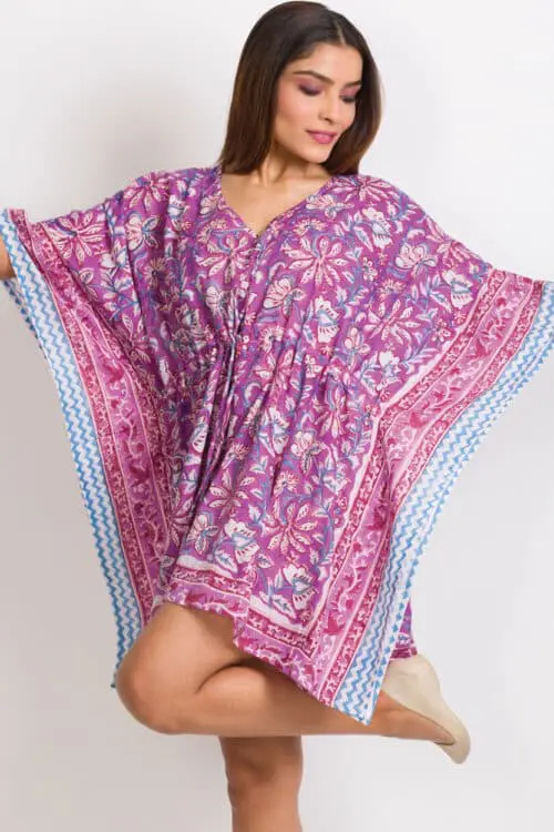 Purple Floral Caftan