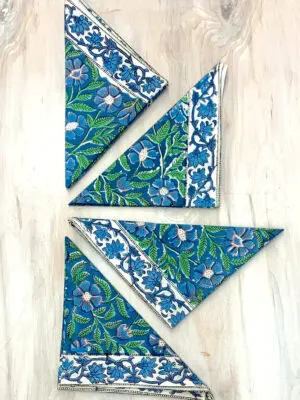 Blue Floral Napkins