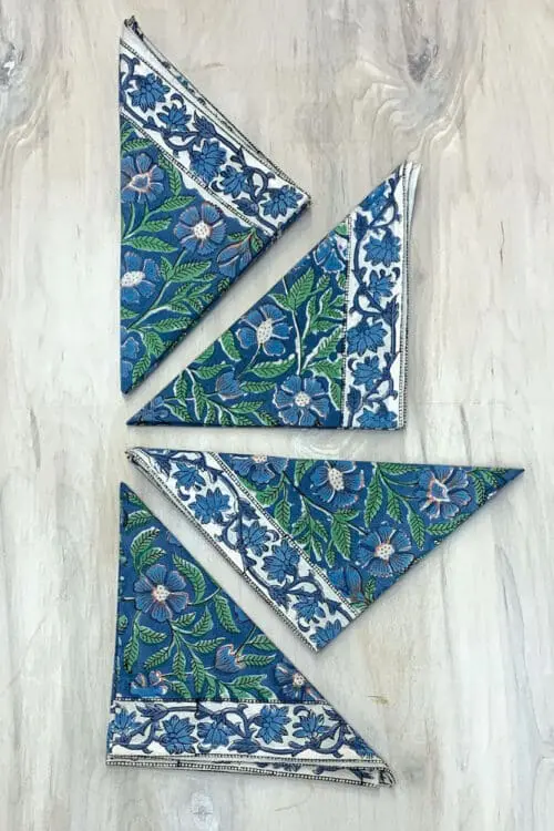 Blue Floral Napkins