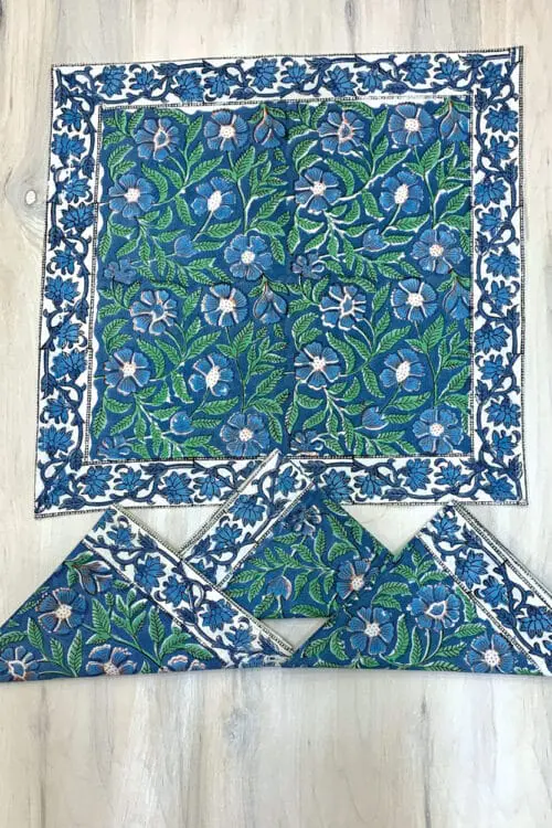 Blue Floral Napkins