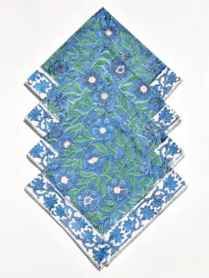 Blue Floral Napkins