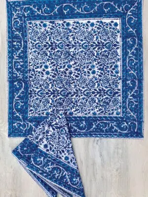 Blue Block Print Napkins