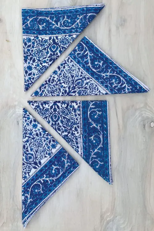 Blue Block Print Napkins