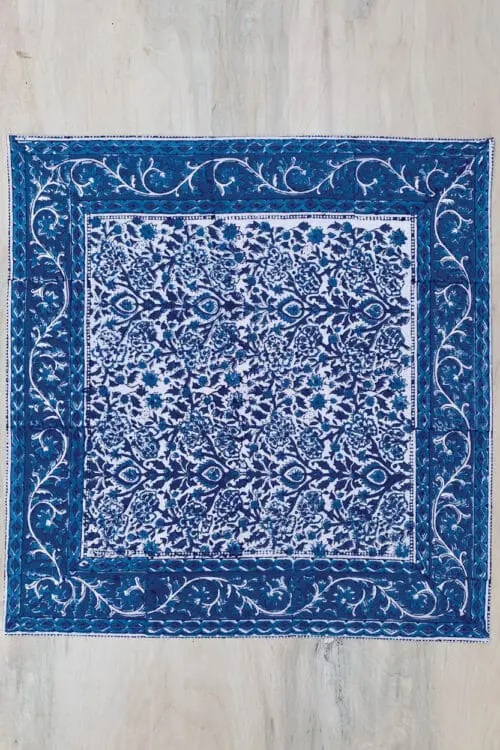 Blue Block Print Napkins