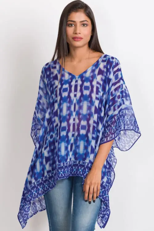 Kumari Cobalt Blue Tunic Top