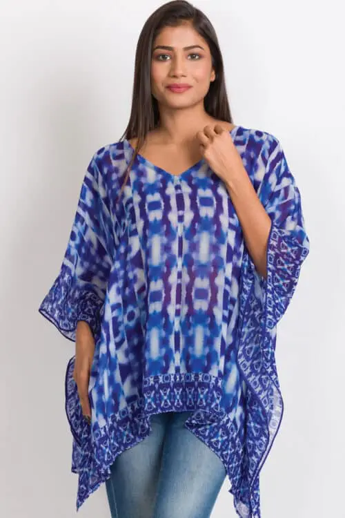 Kumari Cobalt Blue Tunic Top