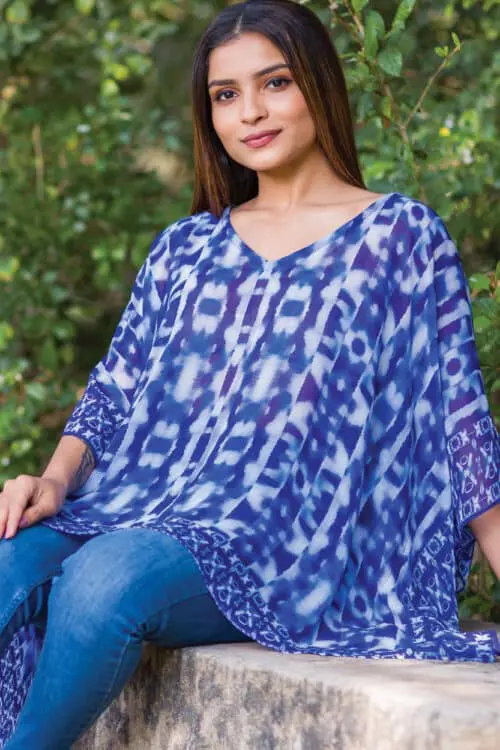 Kumari Cobalt Blue Tunic Top