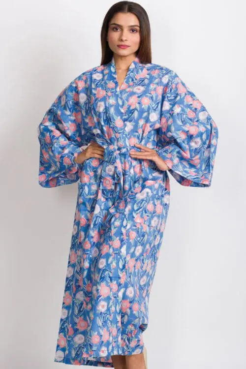 Blue Kimono Robe