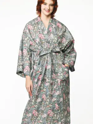 Silver Kimono Robe