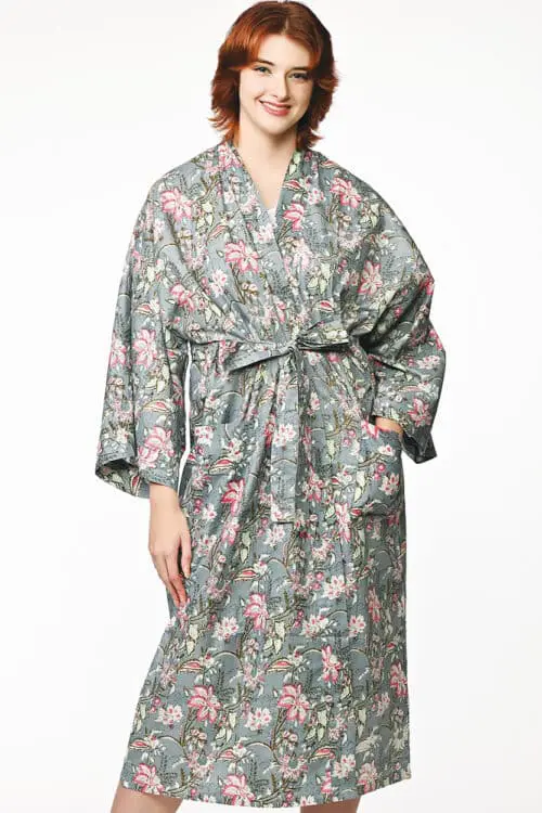 Silver Kimono Robe