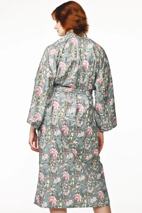 Silver Kimono Robe