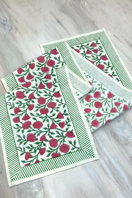 Fuchsia Floral Table Runner