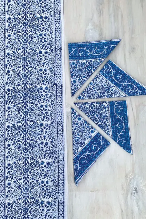Blue Printed Table Runner