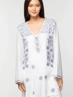 Divya Lavender Embroidered Tunic