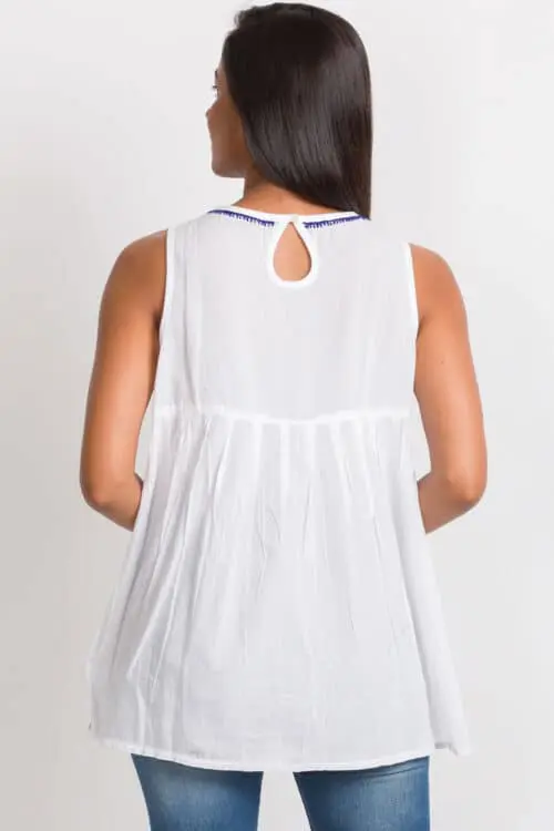 Divyani Blue Sleeveless Top