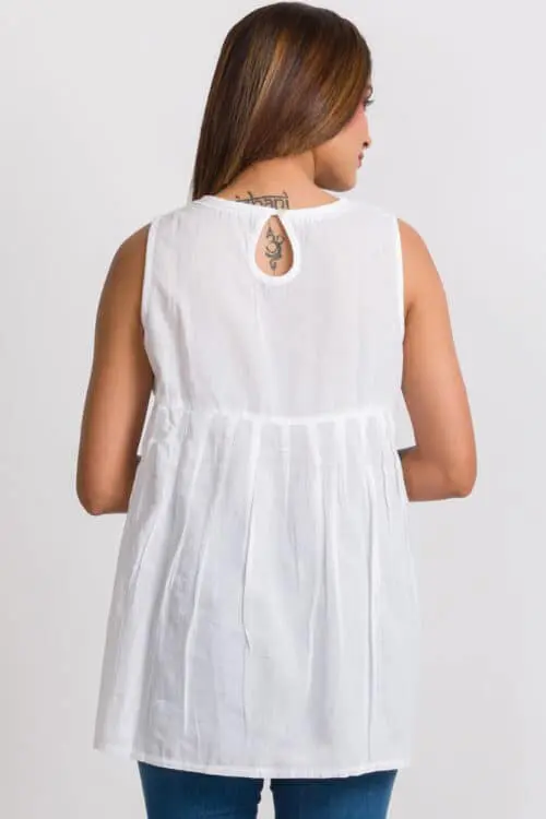 Divyani Embroidered Sleeveless Top