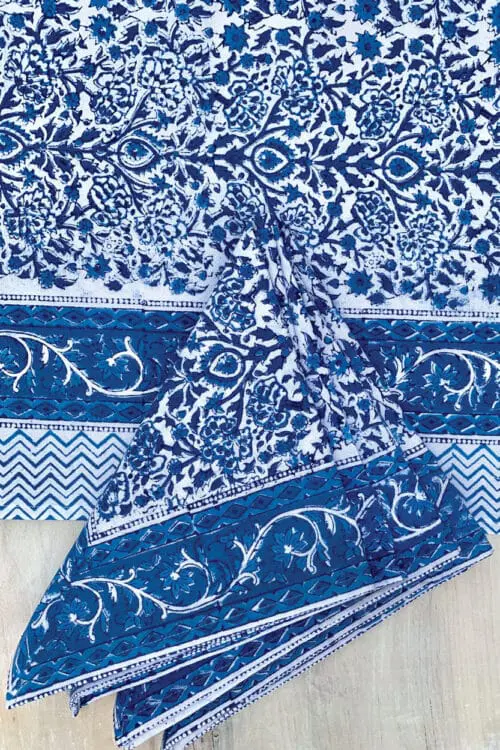 Blue Block Print Napkins