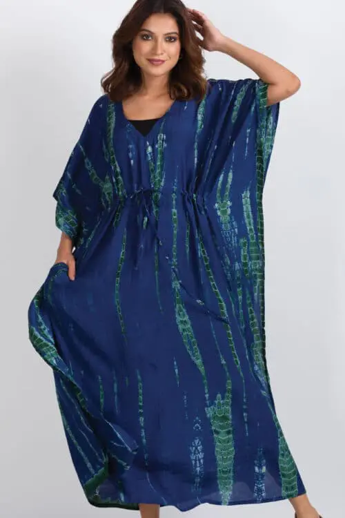 Blue Shibori Caftan