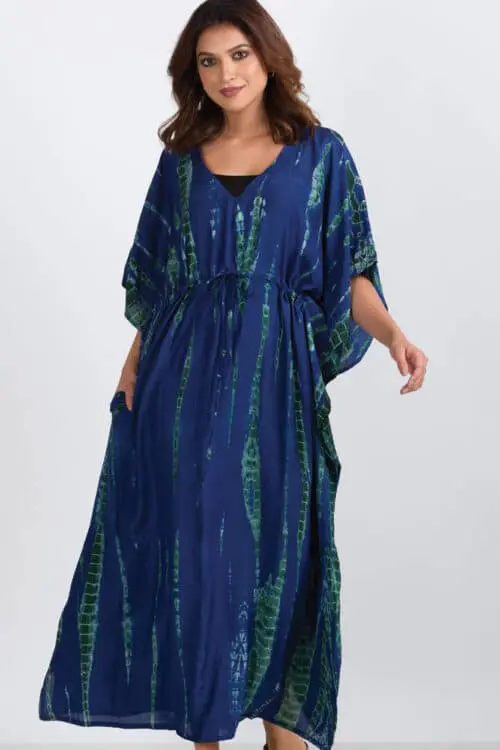 Blue Shibori Caftan