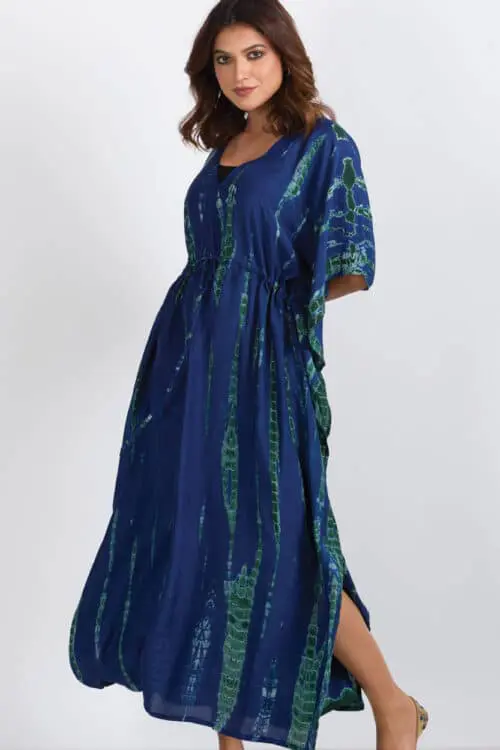 Blue Shibori Caftan