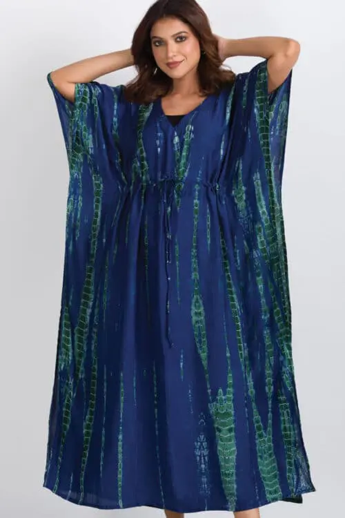 Blue Shibori Caftan