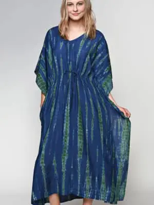 Navy Blue Shibori Caftan