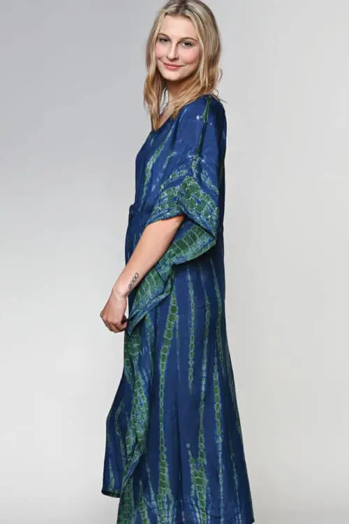 Navy Blue Shibori Caftan