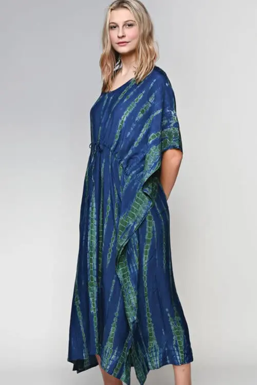 Navy Blue Shibori Caftan