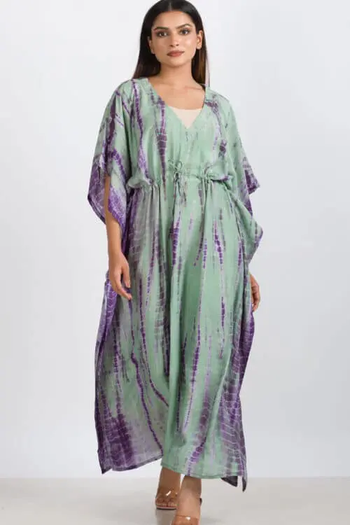Lavender Shibori Caftan