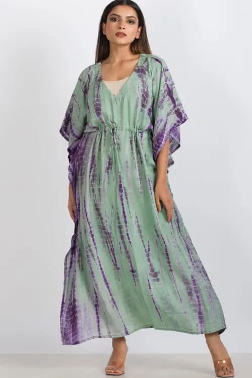 Lavender Shibori Caftan