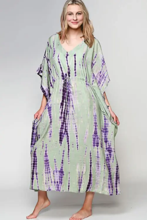 Lavender Shibori Caftan