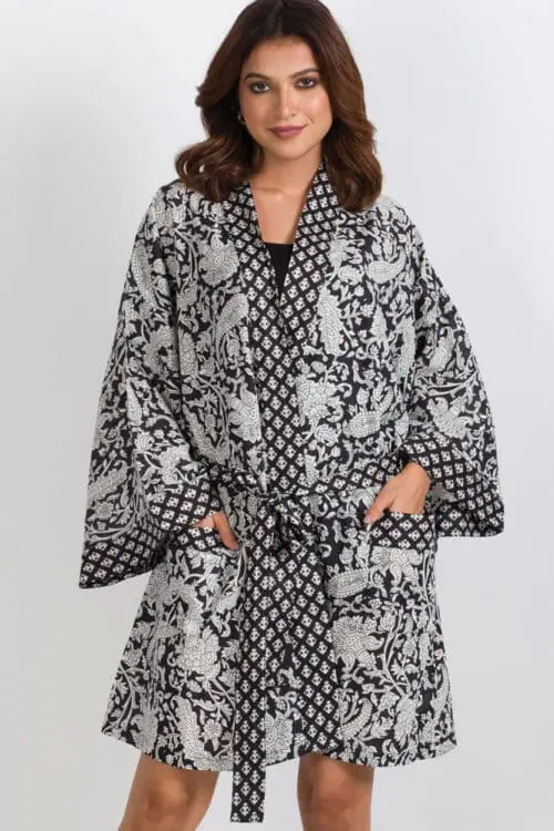 Black Paisley Robe