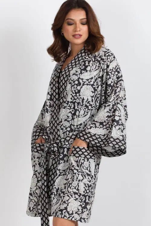 Black Paisley Robe
