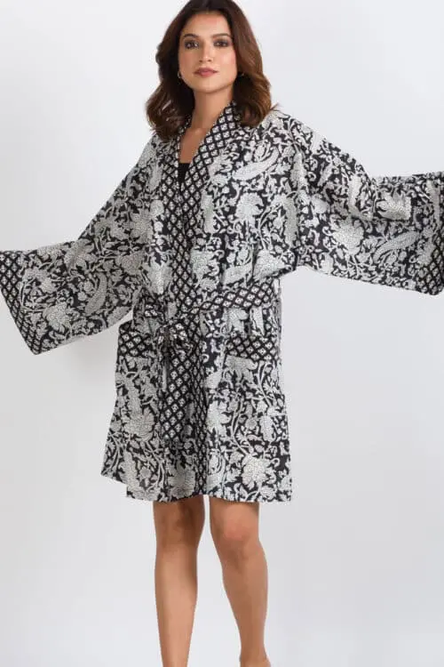 Black Paisley Robe