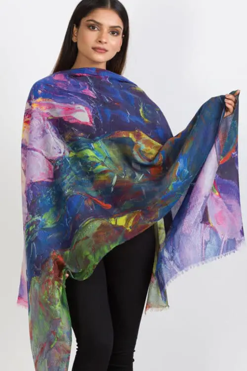 Leela Printed Wool Shawl