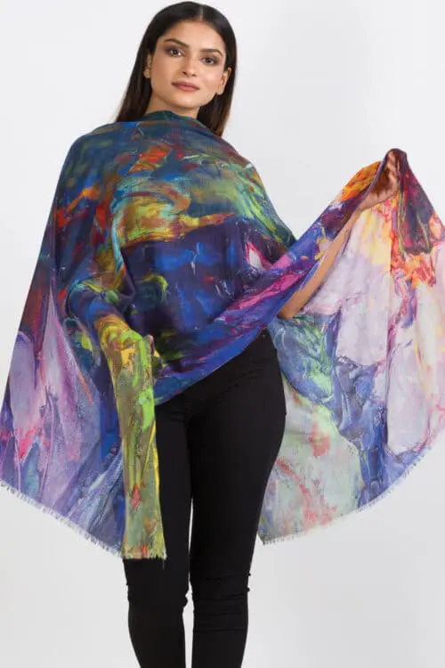 Leela Printed Wool Shawl