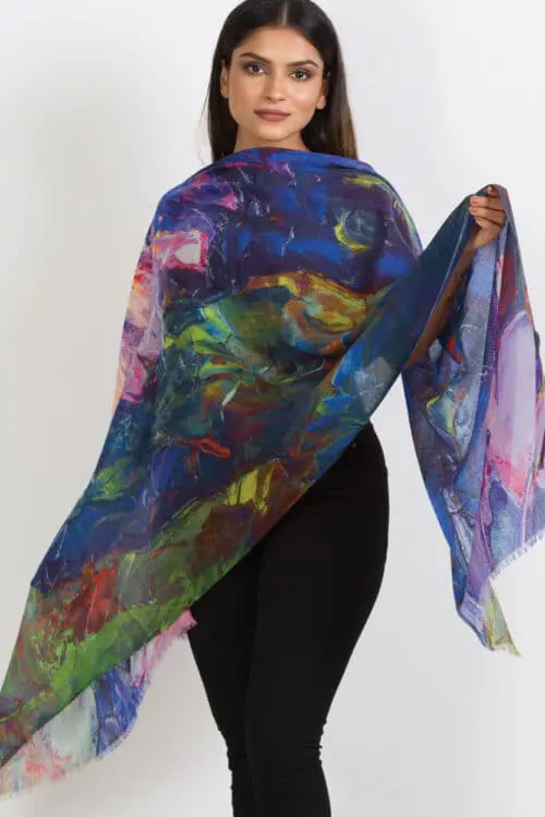 Leela Printed Wool Shawl