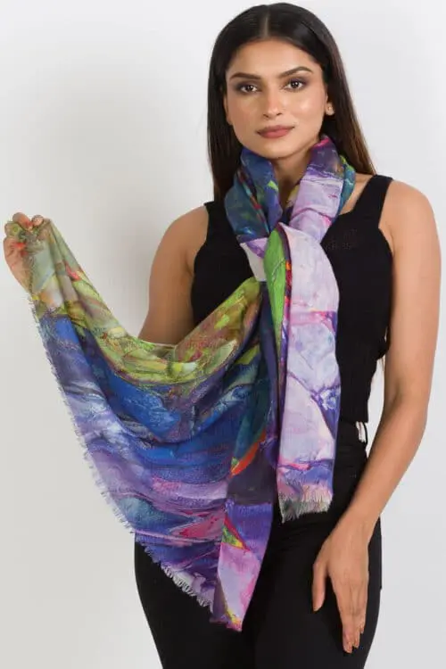 Leela Printed Wool Shawl