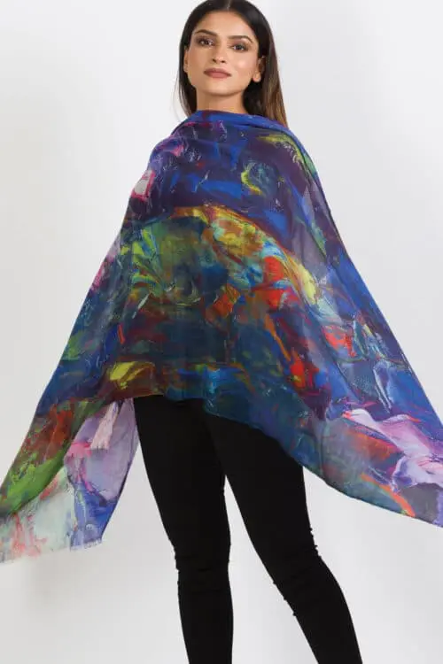 Leela Printed Wool Shawl