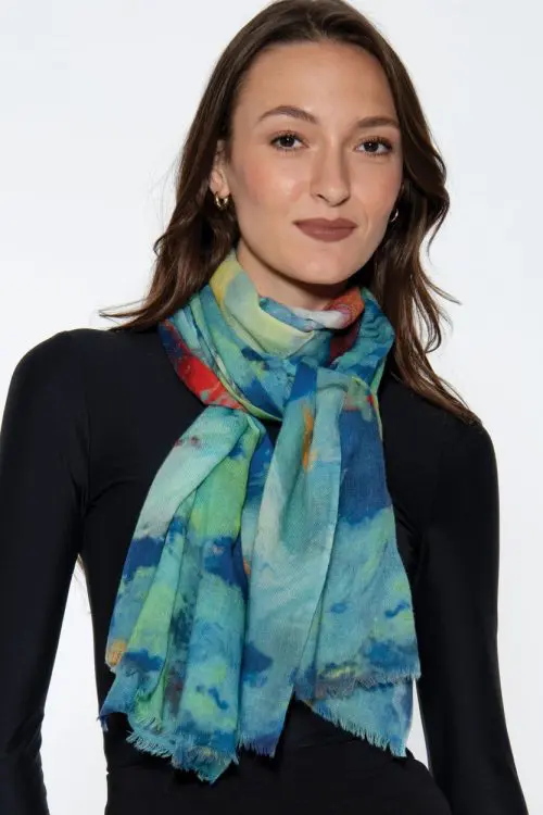 Reena Sky Blue Wool Shawl