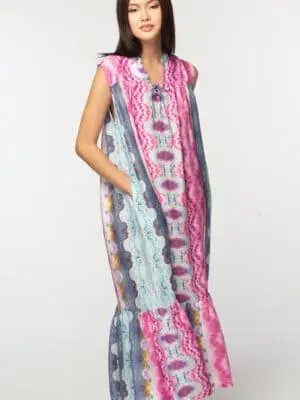 Devi Purple Ruffle Dress