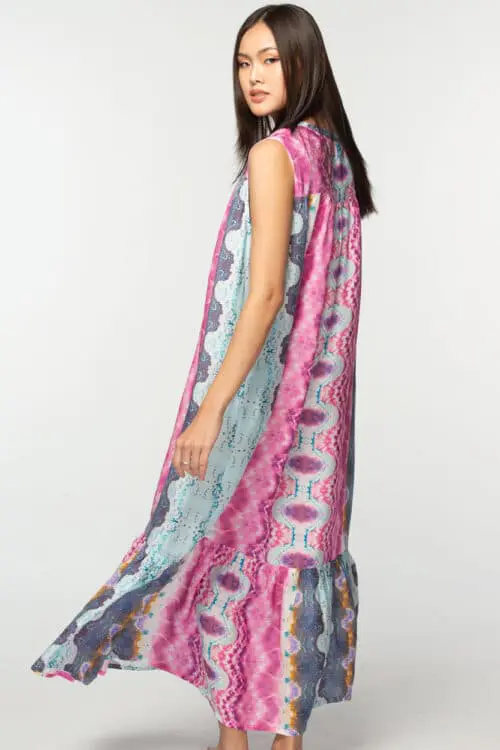 Devi Purple Ruffle Dress