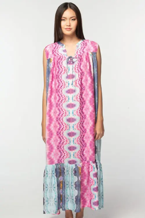 Devi Purple Ruffle Dress