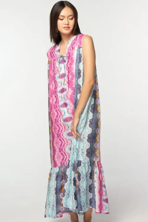 Devi Purple Ruffle Dress