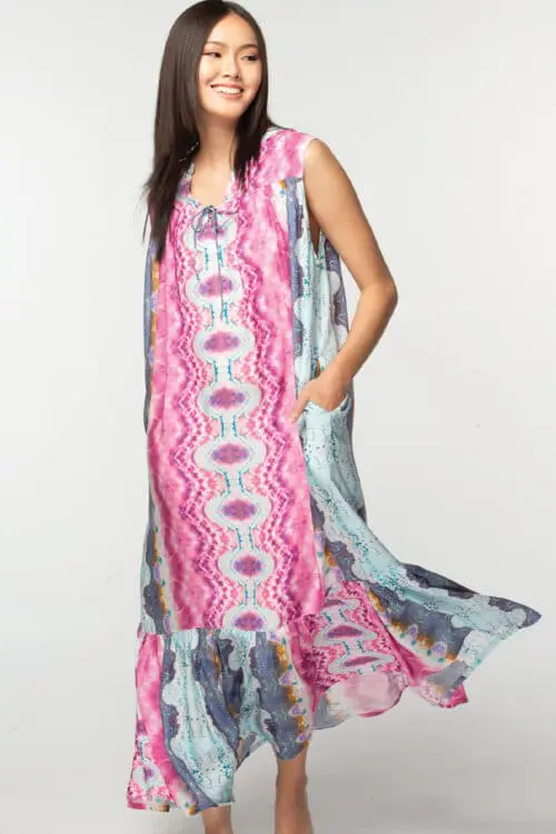 Devi Purple Ruffle Dress