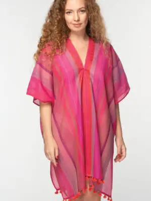 Aishani Fuchsia Handloom Top