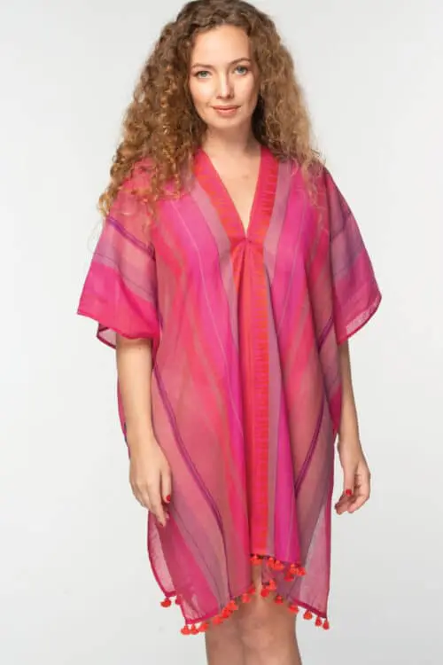 Aishani Fuchsia Handloom Top